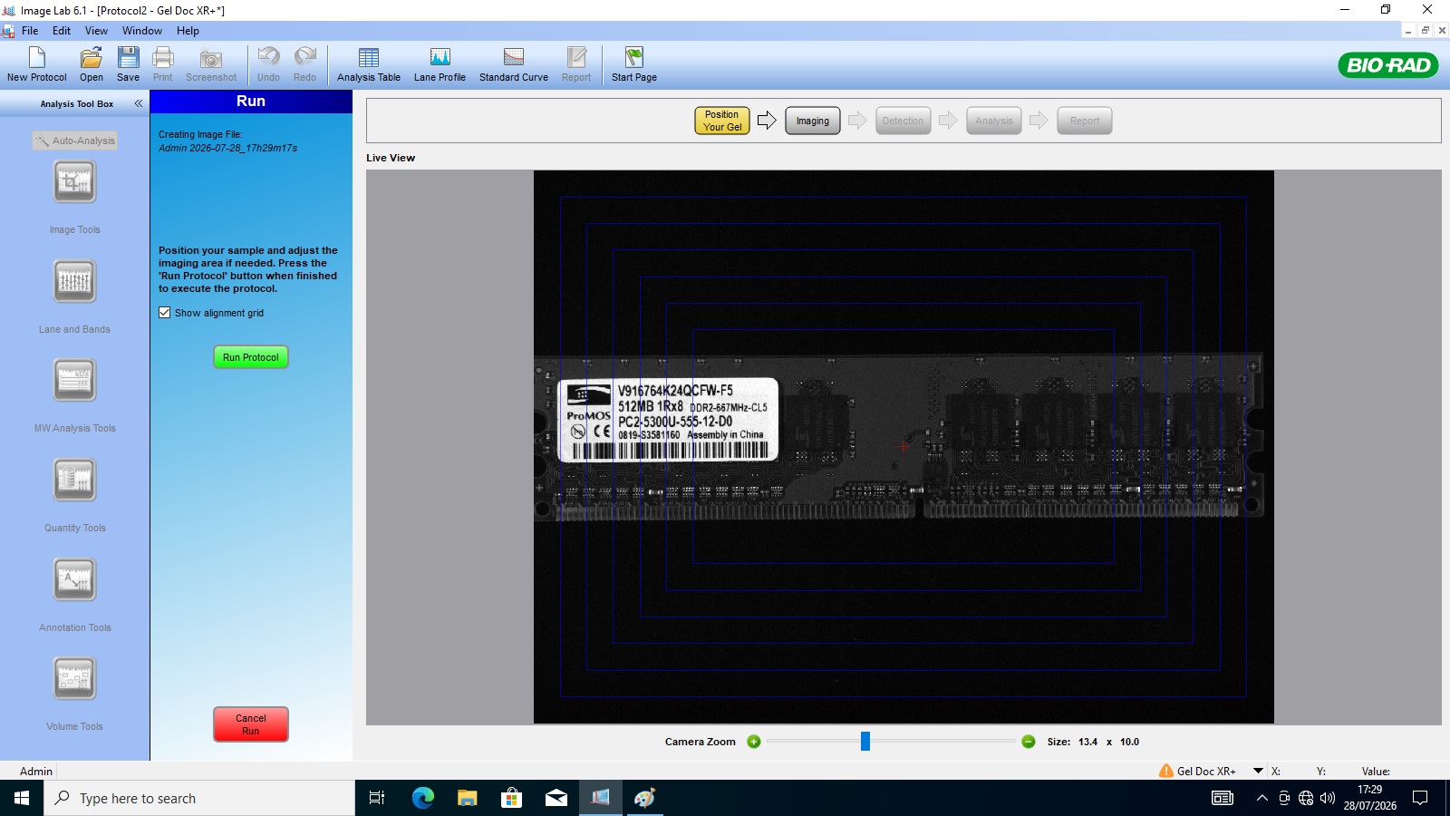 Image of Bio-Rad Gel Doc XR+ Molecular Imager