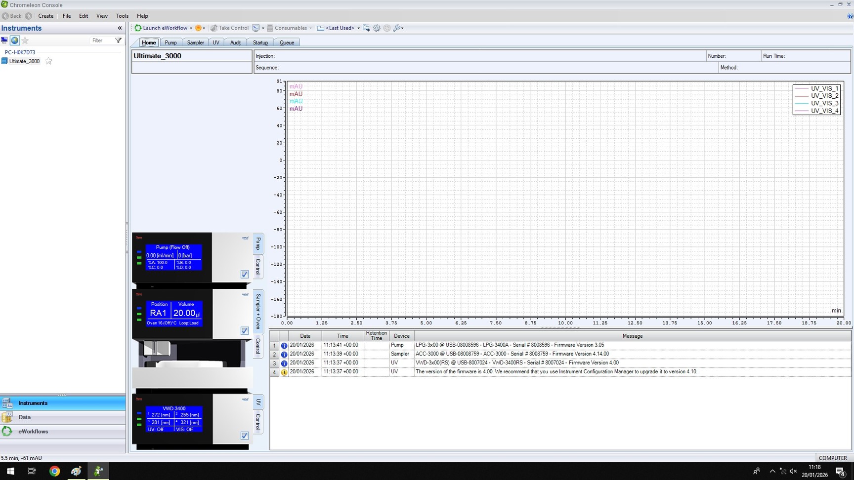 Image of Dionex LifeMate 3000 HPLC System w/ PC & Chromeleon 7 Software Lab