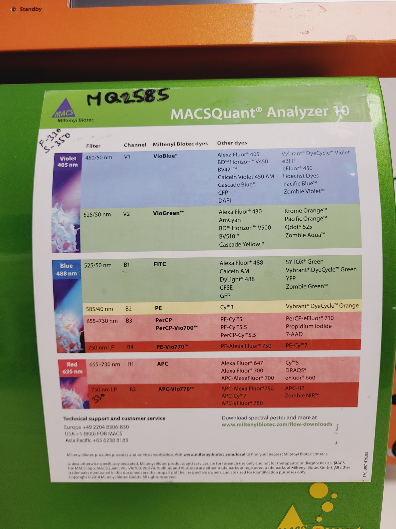 Image of Miltenyi Biotec MACSQuant 10 Flow Cytometer Lab