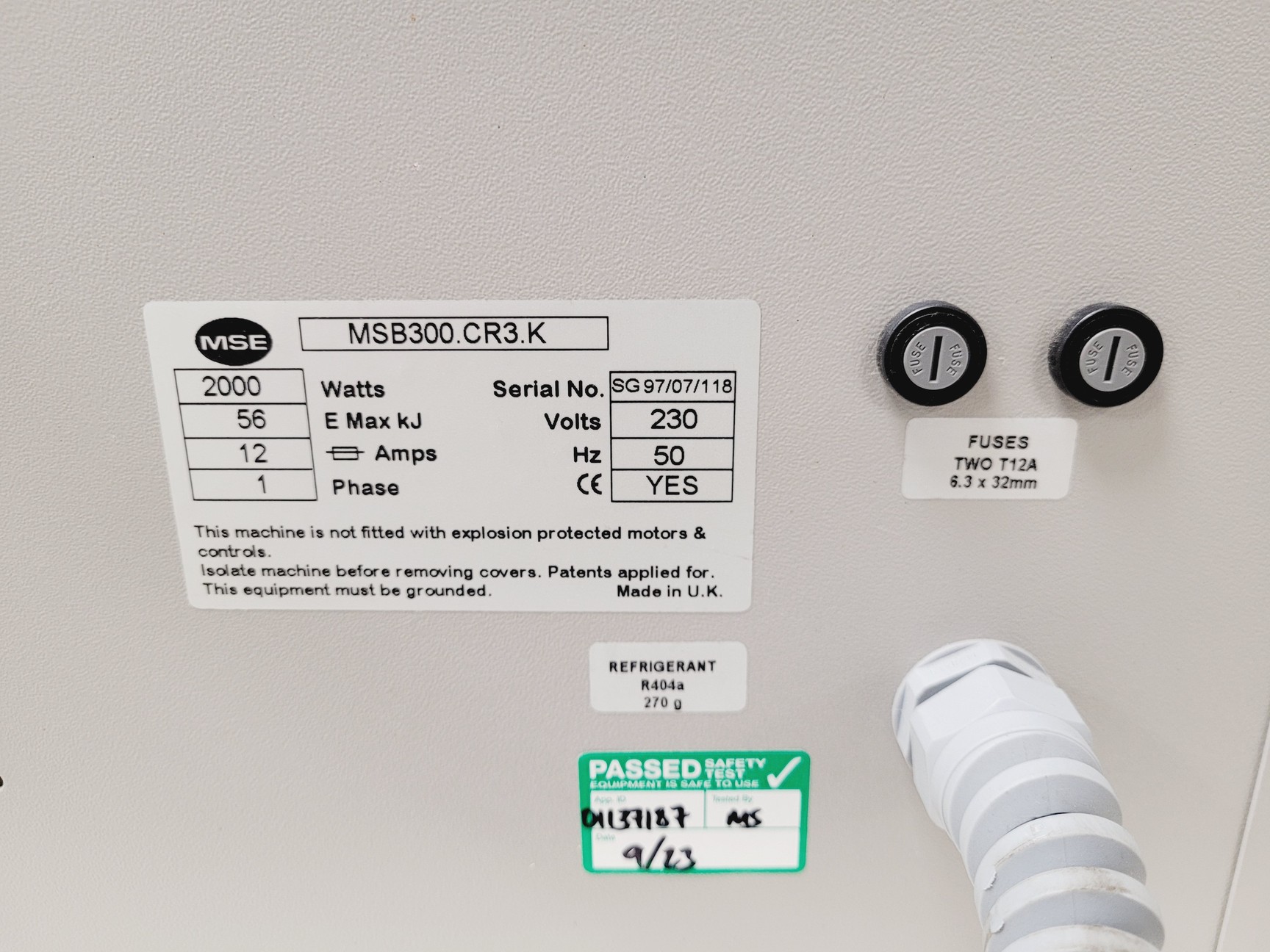Image of MSE Falcon 6/300 Benchtop Centrifuge