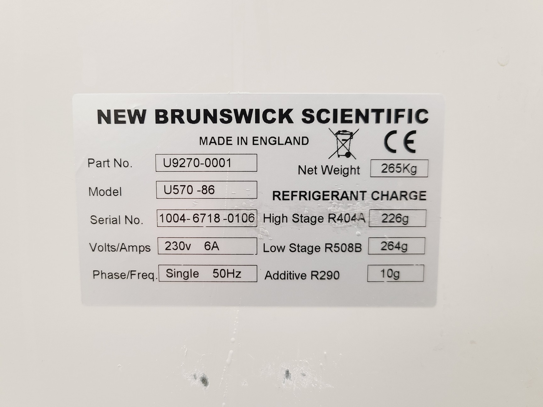 Image of New Brunswick Ultra Low Temperature Freezer U570 -86