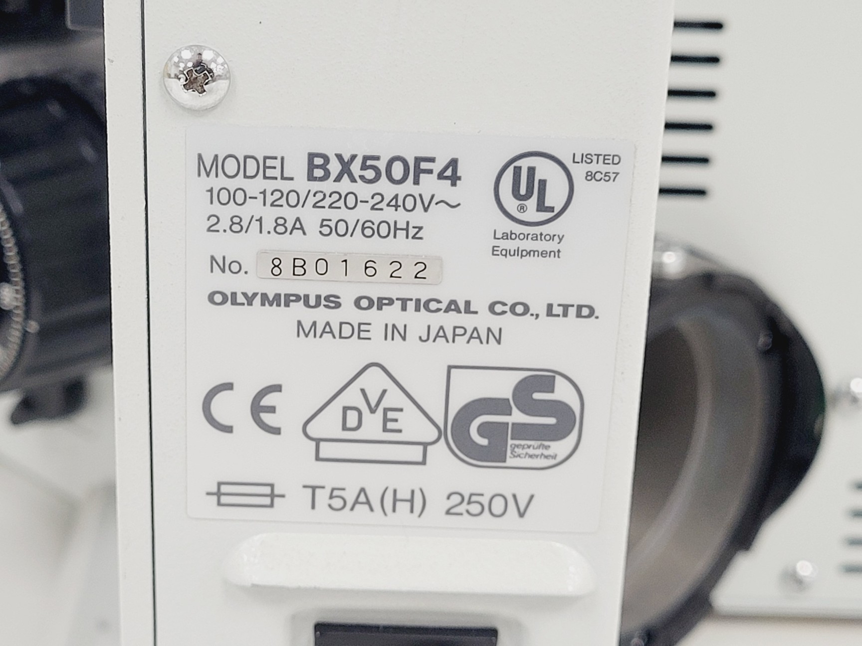 Image of Olympus BX50F4 Compound Microscope w/ UVFL 100 1.30 oil 160/0.17 Lab