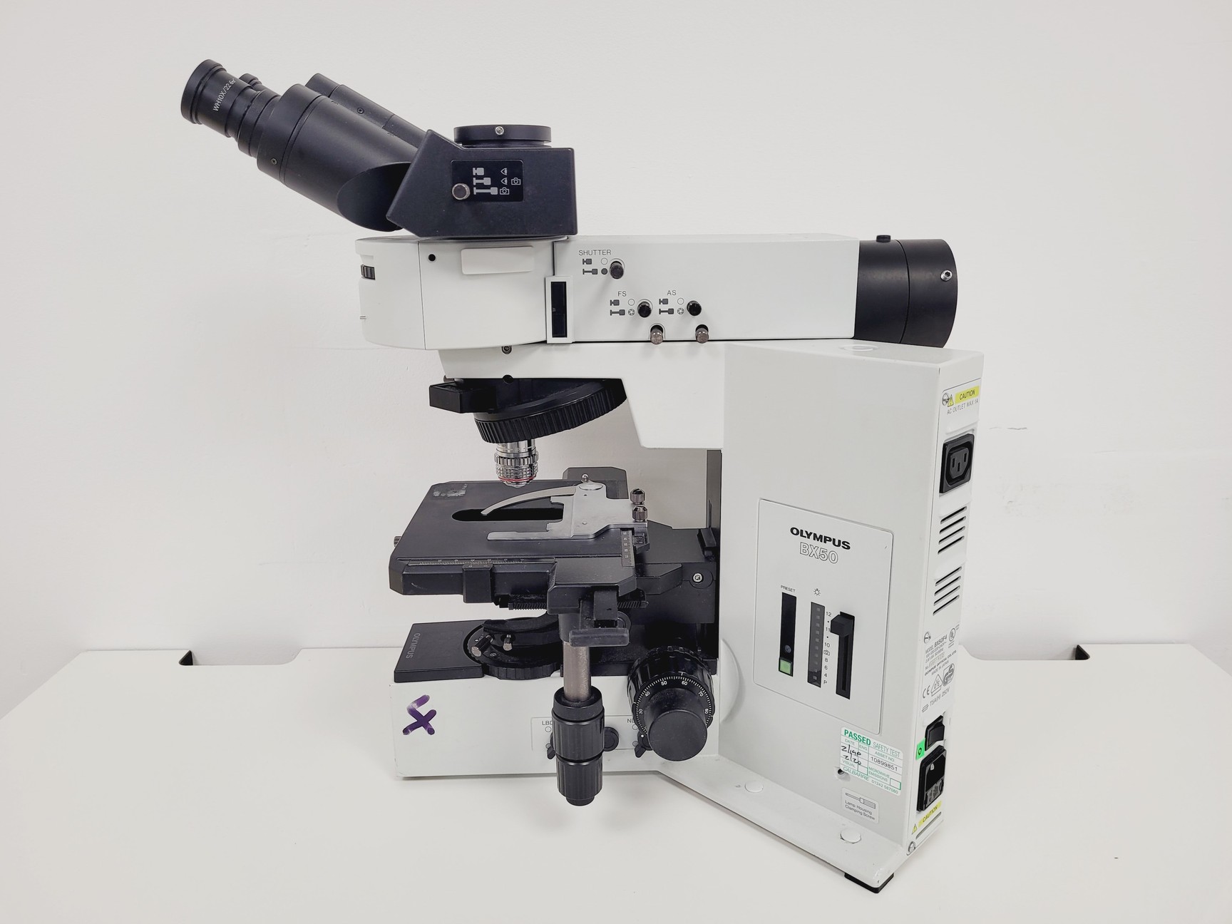 Image of Olympus BX50F4 Compound Microscope w/ UVFL 100 1.30 oil 160/0.17 Lab