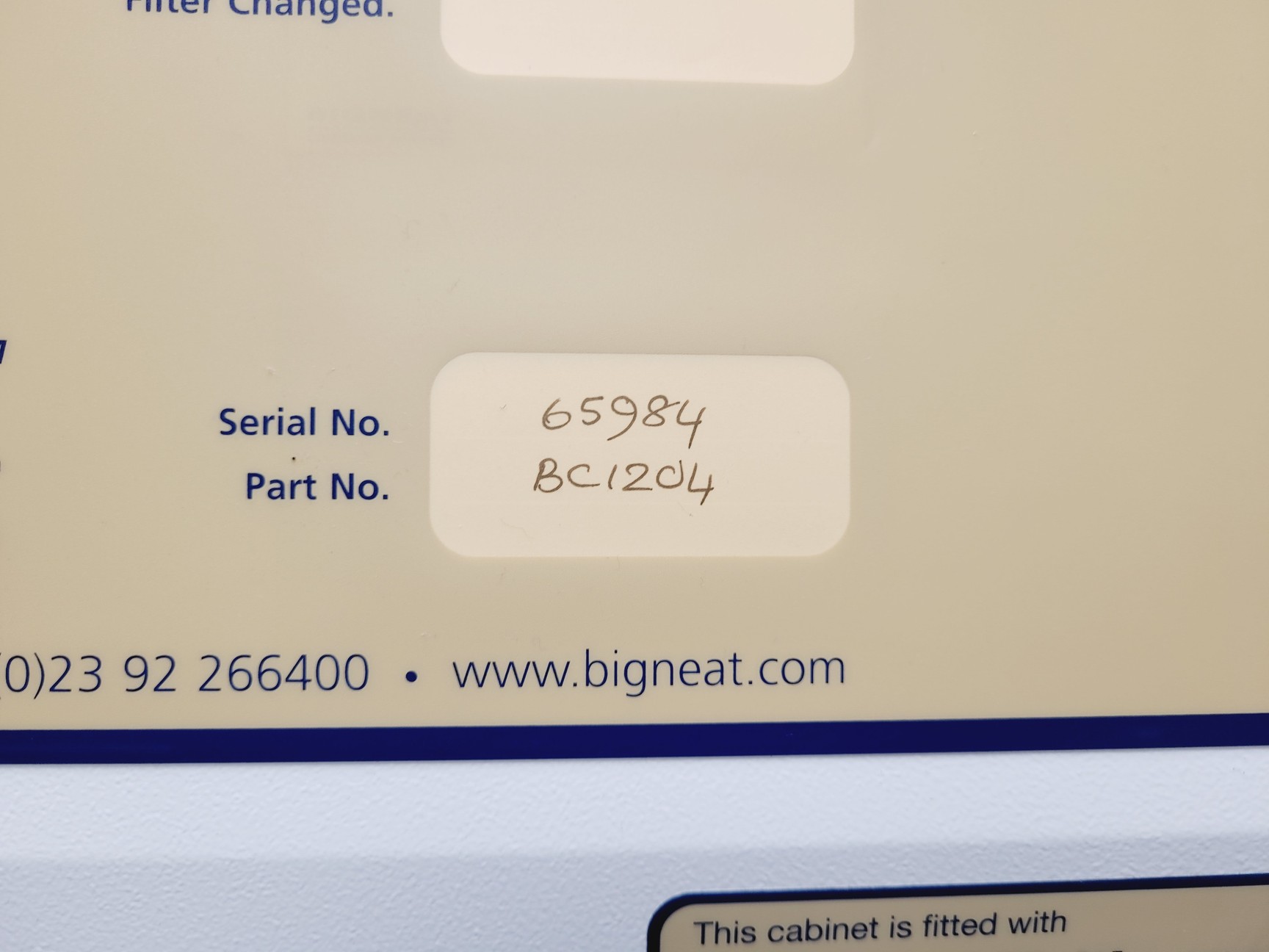 Image of Bigneat BC1204 Recirculating Fume Hood Lab