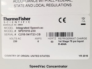 Thumbnail image of Thermo Scientific Savant SPD1010 SpeedVac Concentrator 