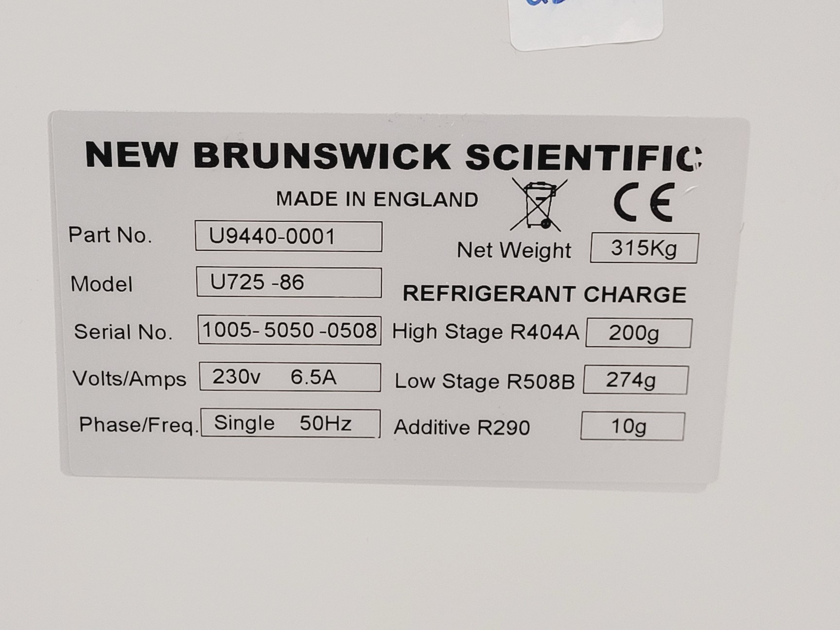 Image of New Brunswick Scientific U725 -86 Ultra Low Temperature Freezer
