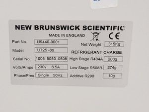 Thumbnail image of New Brunswick Scientific U725 -86 Ultra Low Temperature Freezer