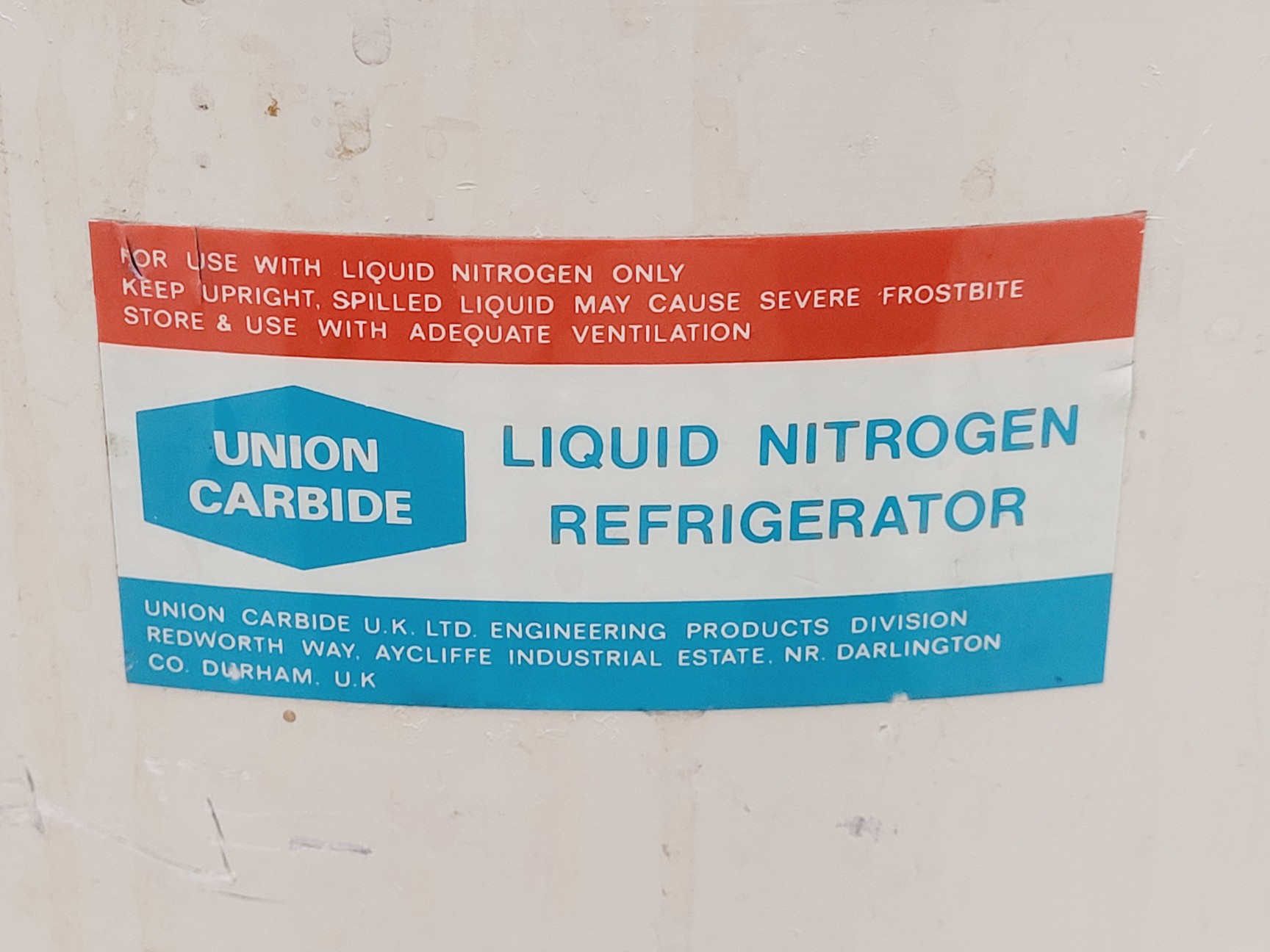 Image of Union Carbide Liquid Nitrogen Refrigerator