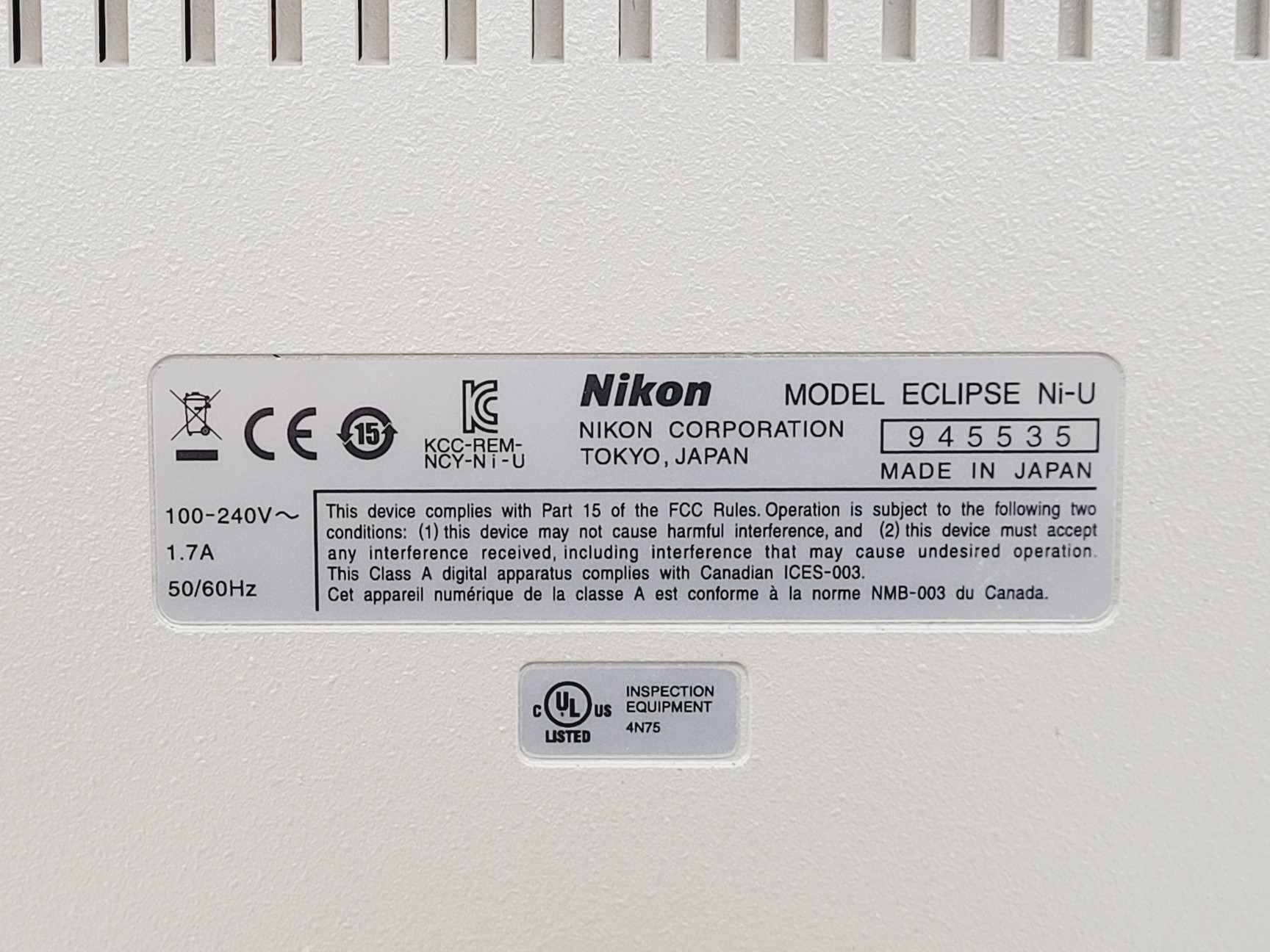 Image of Nikon Eclipse Ni-U Compound Microscope w/ 6 x Objectives 2/4/10/20/40/100x Lab