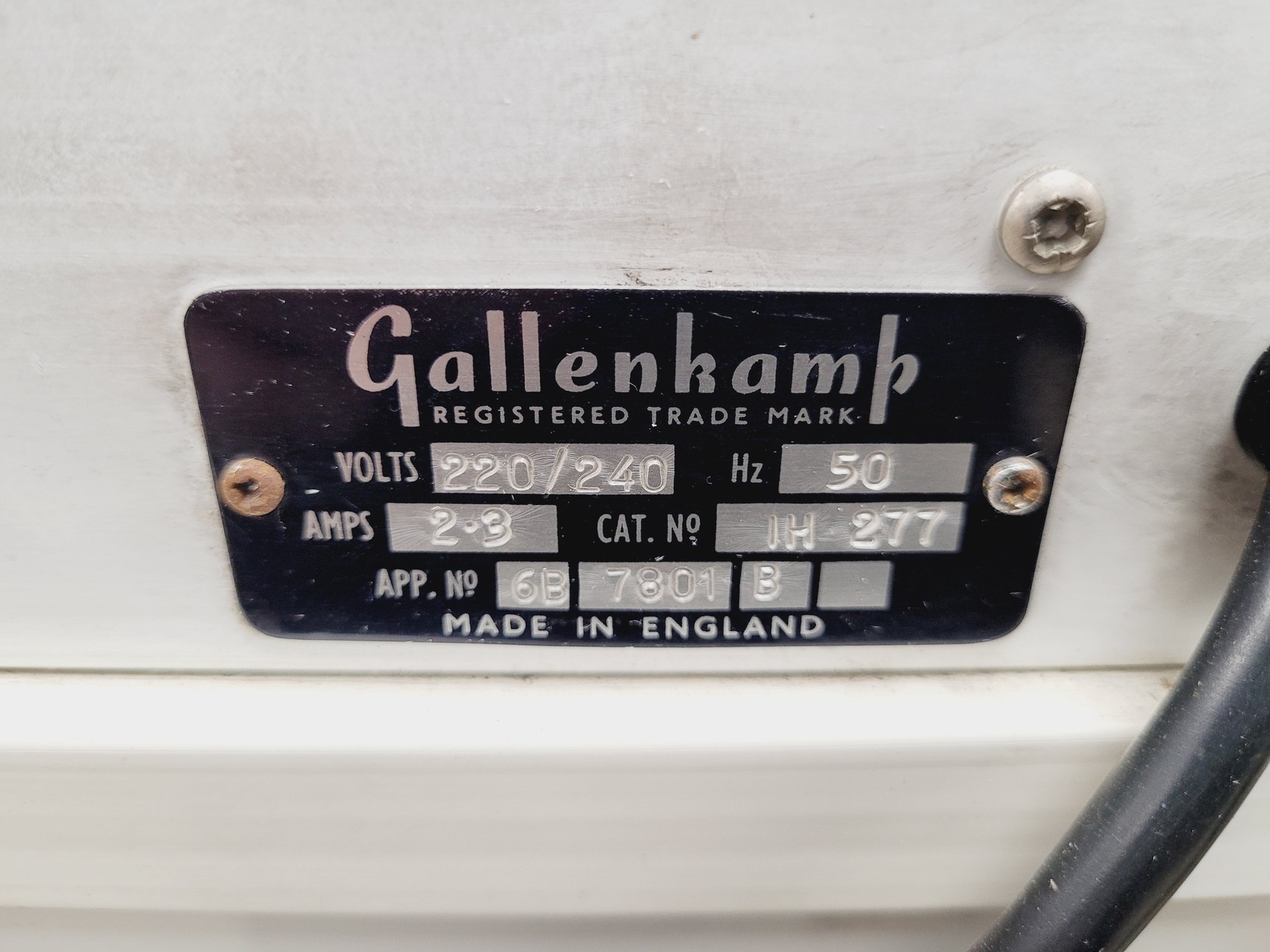 Image of Gallenkamp Cooled Incubator w/ Timed Cycling App. No 6B 7801 B