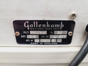 Thumbnail image of Gallenkamp Cooled Incubator w/ Timed Cycling App. No 6B 7801 B