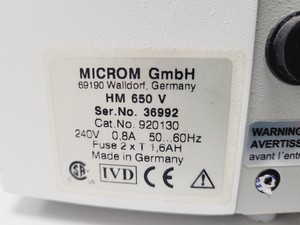 Thumbnail image of Thermo Scientific HM 650 V Microtome