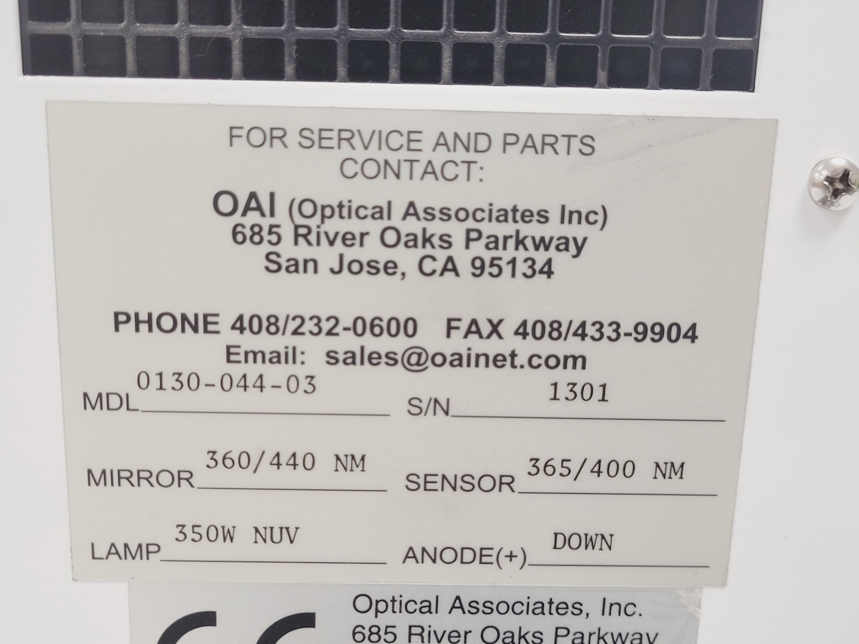 Image of OAI UV Exposure System, 2105C2 Controller & OAI150 Exposure Timer