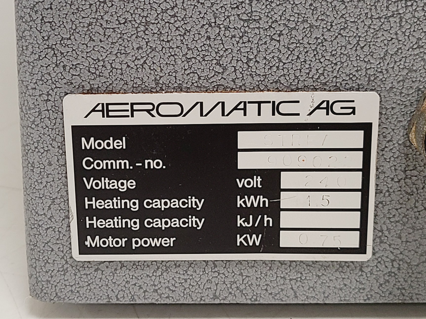 Image of Aeromatic AG Strea Fluid Bed Dryer