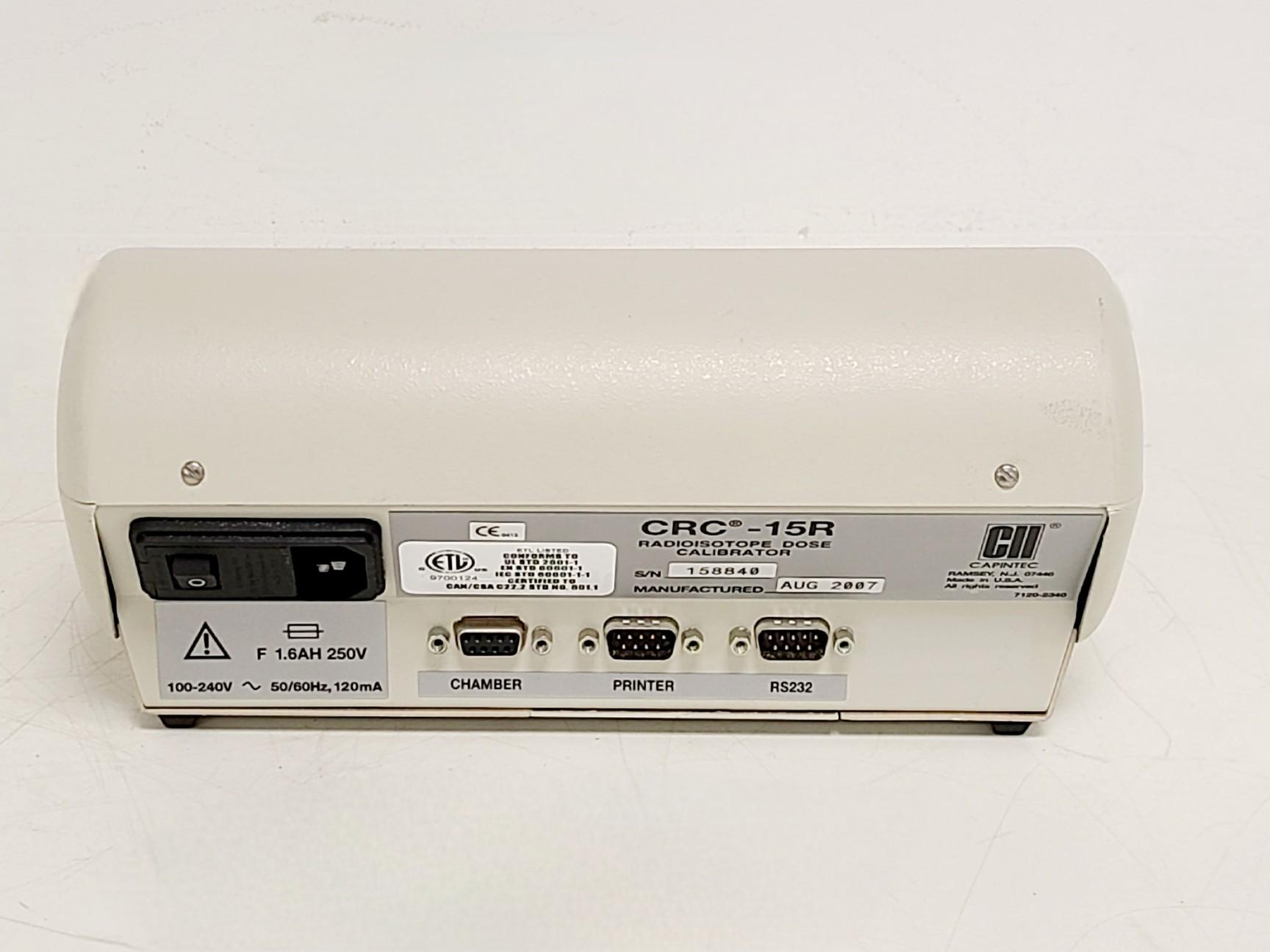 Image of Capintec CRC-15R Radioisotope Dose Calibrator and Ionization Chamber CRC-15R