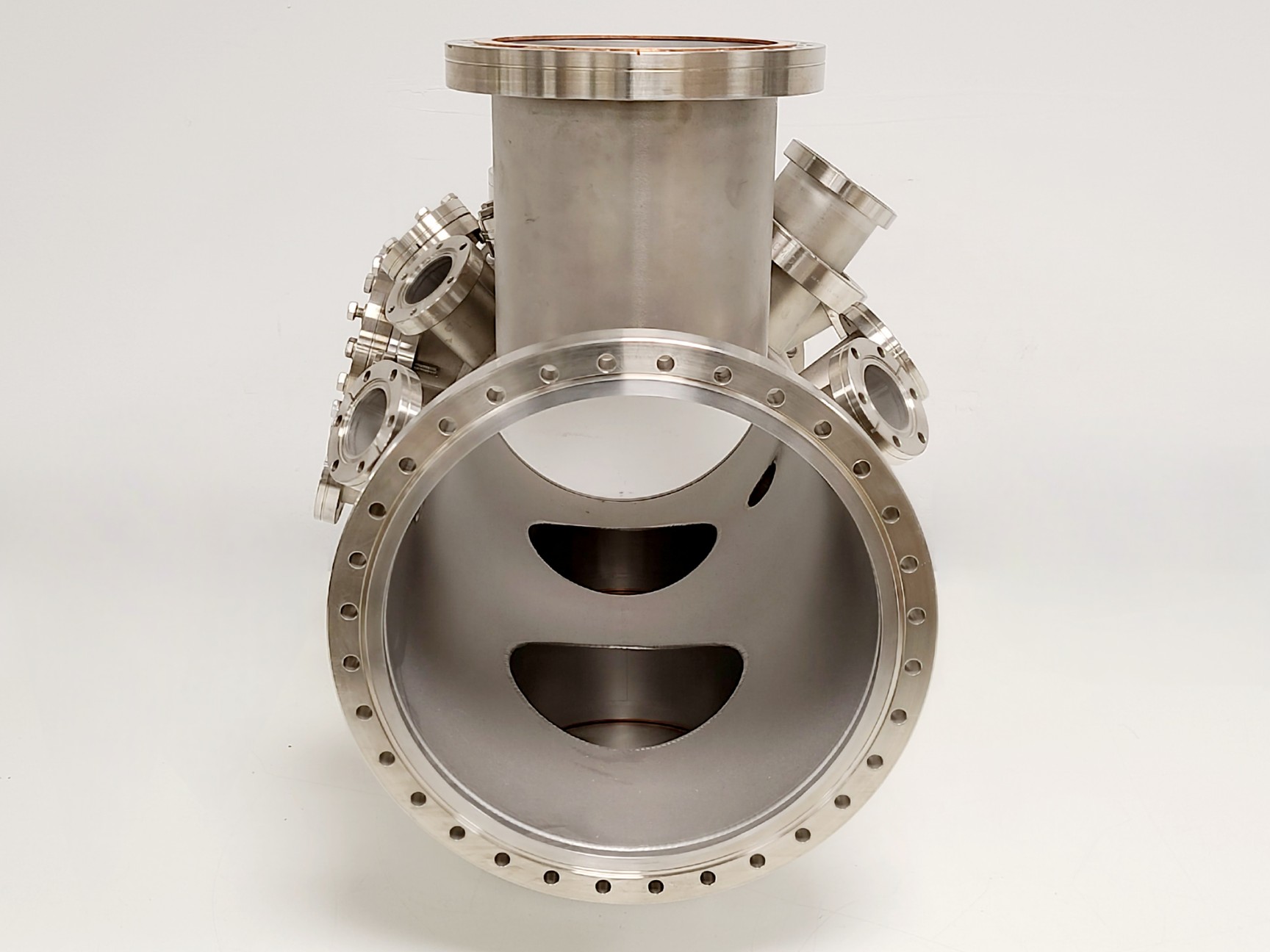 Image of Stainless Steel UHV Vacuum Chamber with Multiple CF Ports