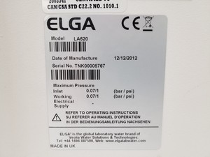Thumbnail image of ELGA PURELAB Option-S 7 Water Purifier System & DV 35 Reservoir