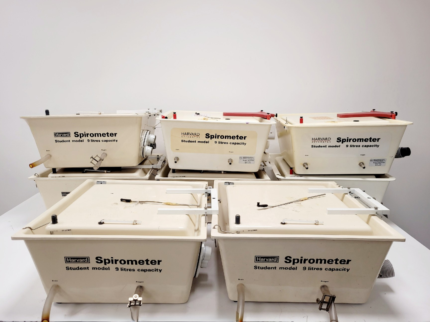 Image of Job Lot of 8x Harvard Spirometers, 9x Kymographs & Accessories