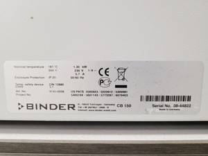 Thumbnail image of Binder CB 150 Floorstanding Incubator Lab