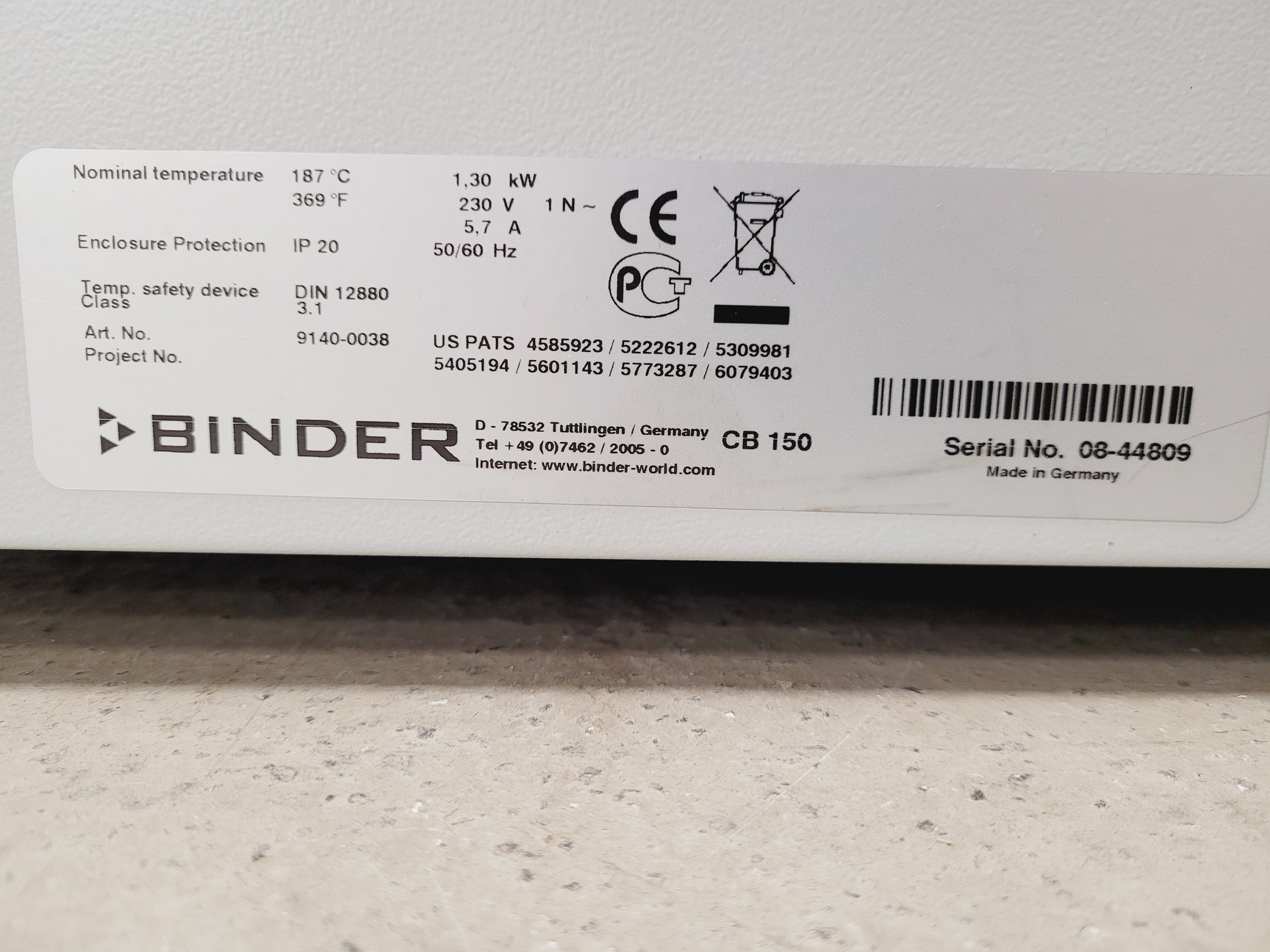 Image of Binder CB 150 Floorstanding Incubator