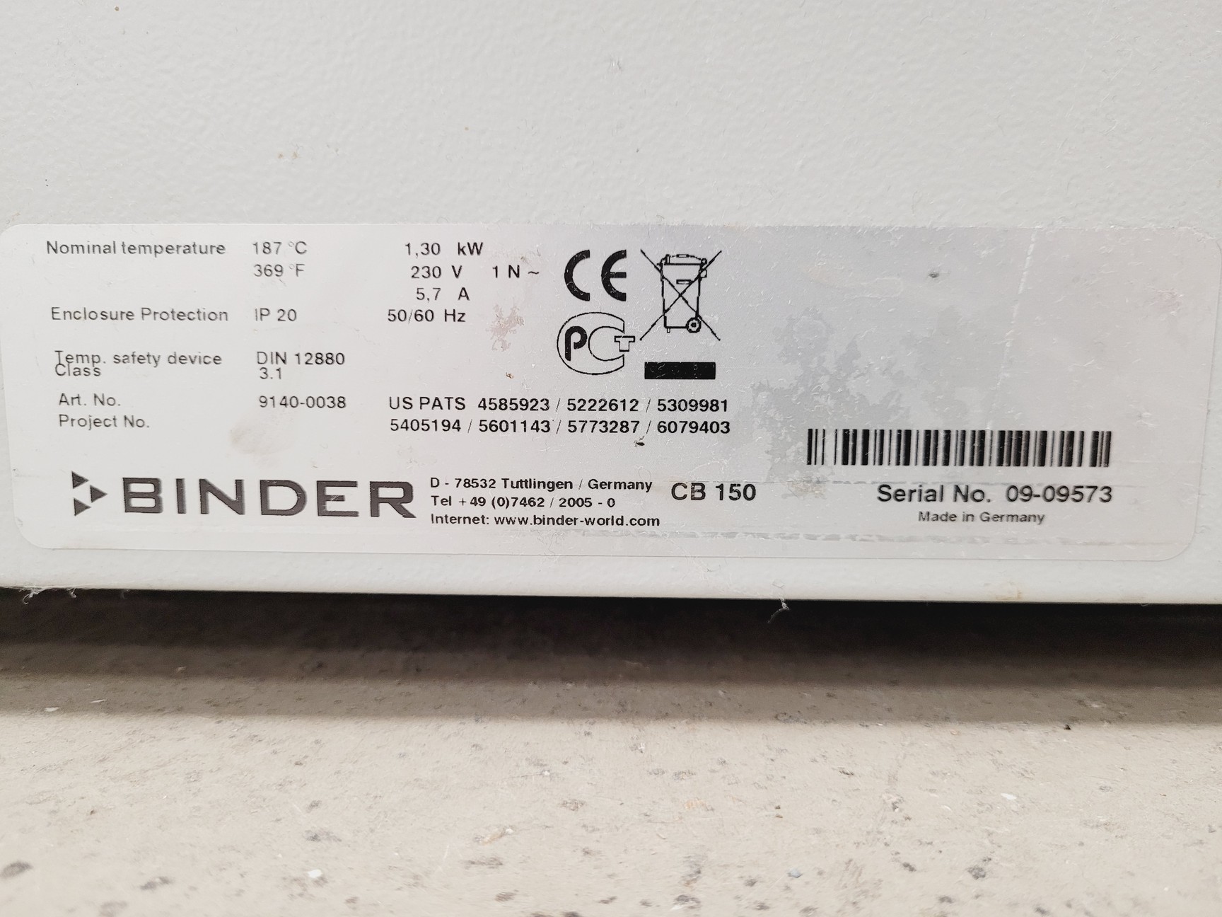 Image of Binder CB 150 Floorstanding Incubator