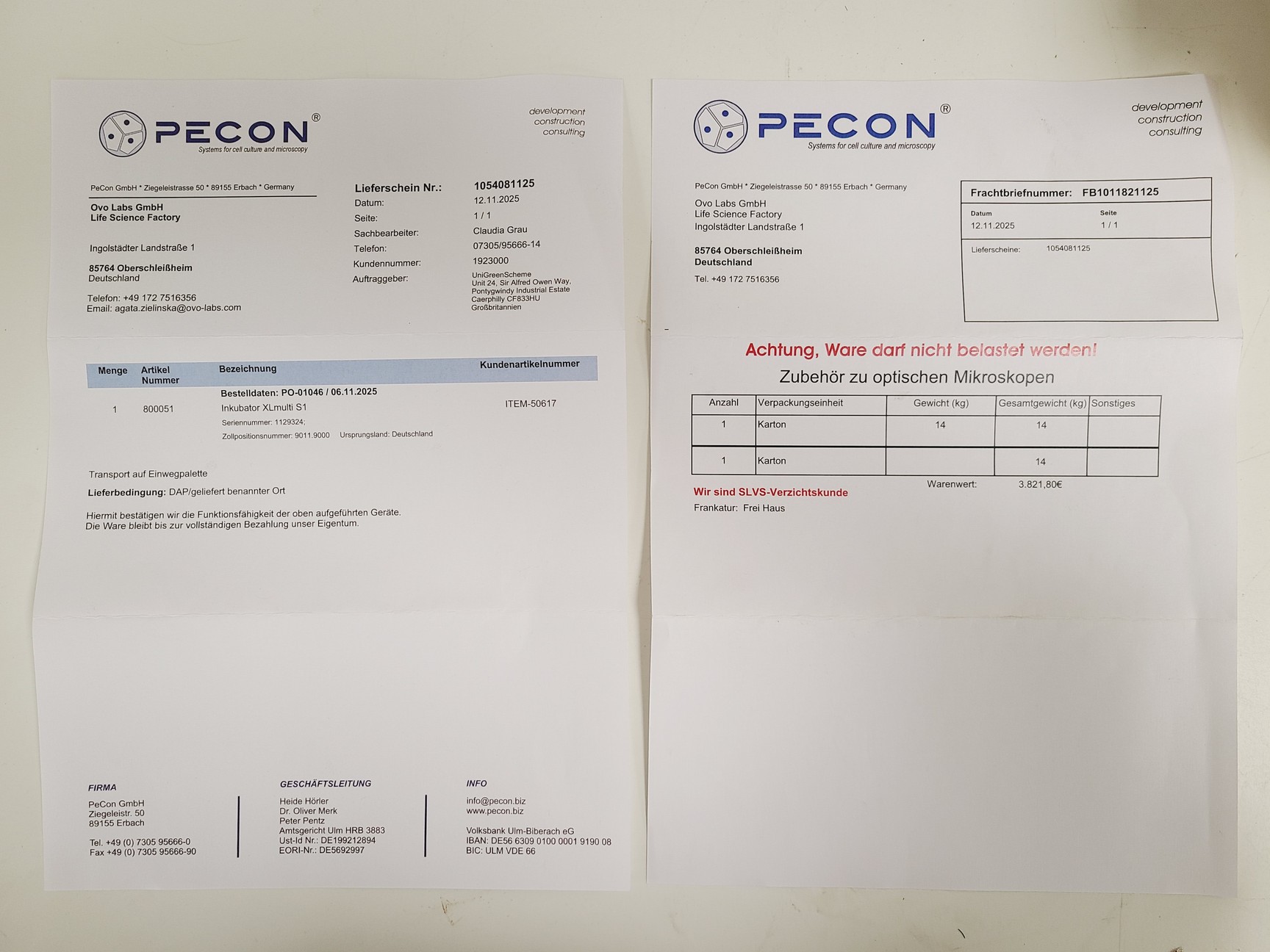 Image of Pecon Incubator XLmulti S Microscope Incubation Chamber - New in Box