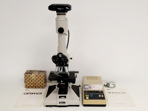 Image of Nikon Optiphot Microscope w/ Microflex HFX-II & FX-35A Attachments
