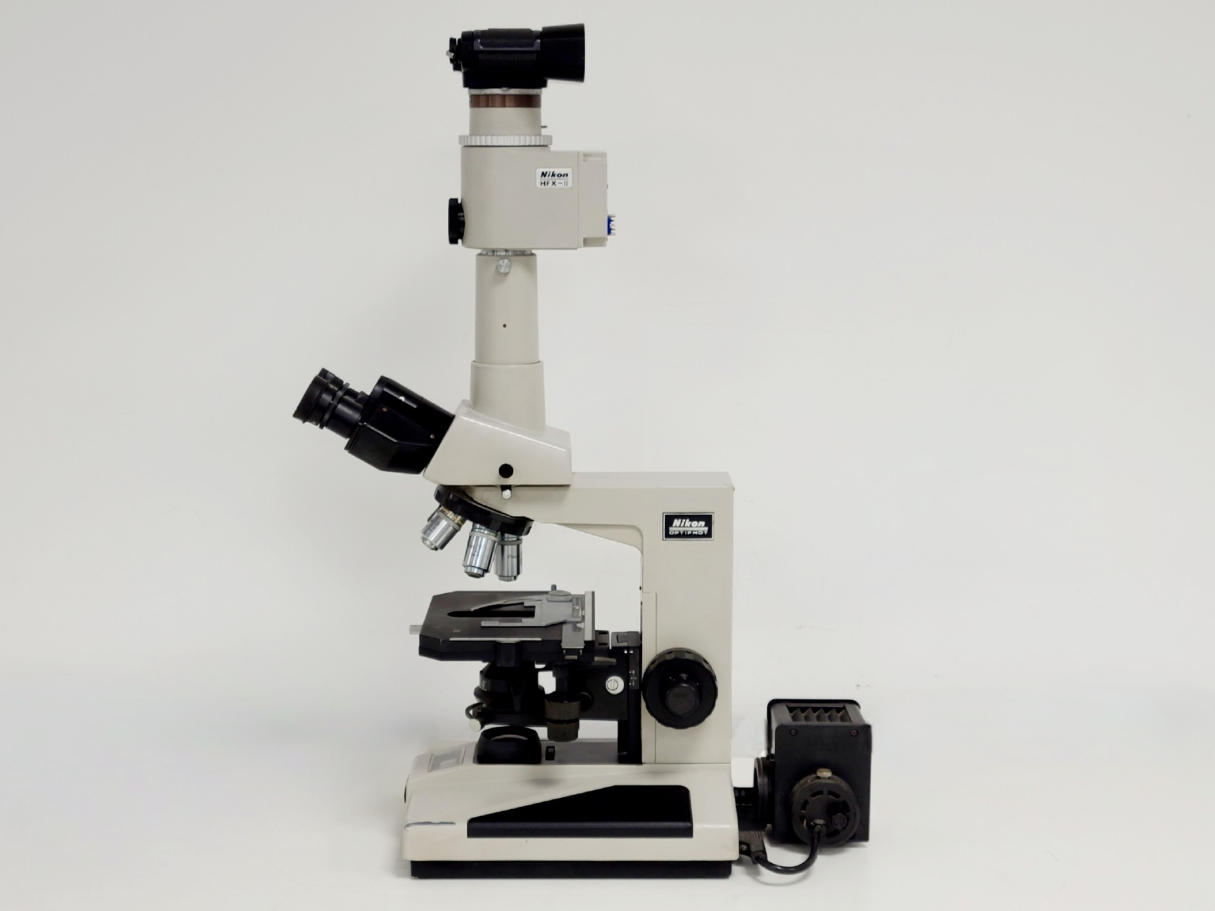 Image of Nikon Optiphot Microscope w/ Microflex HFX-II & FX-35A Attachments