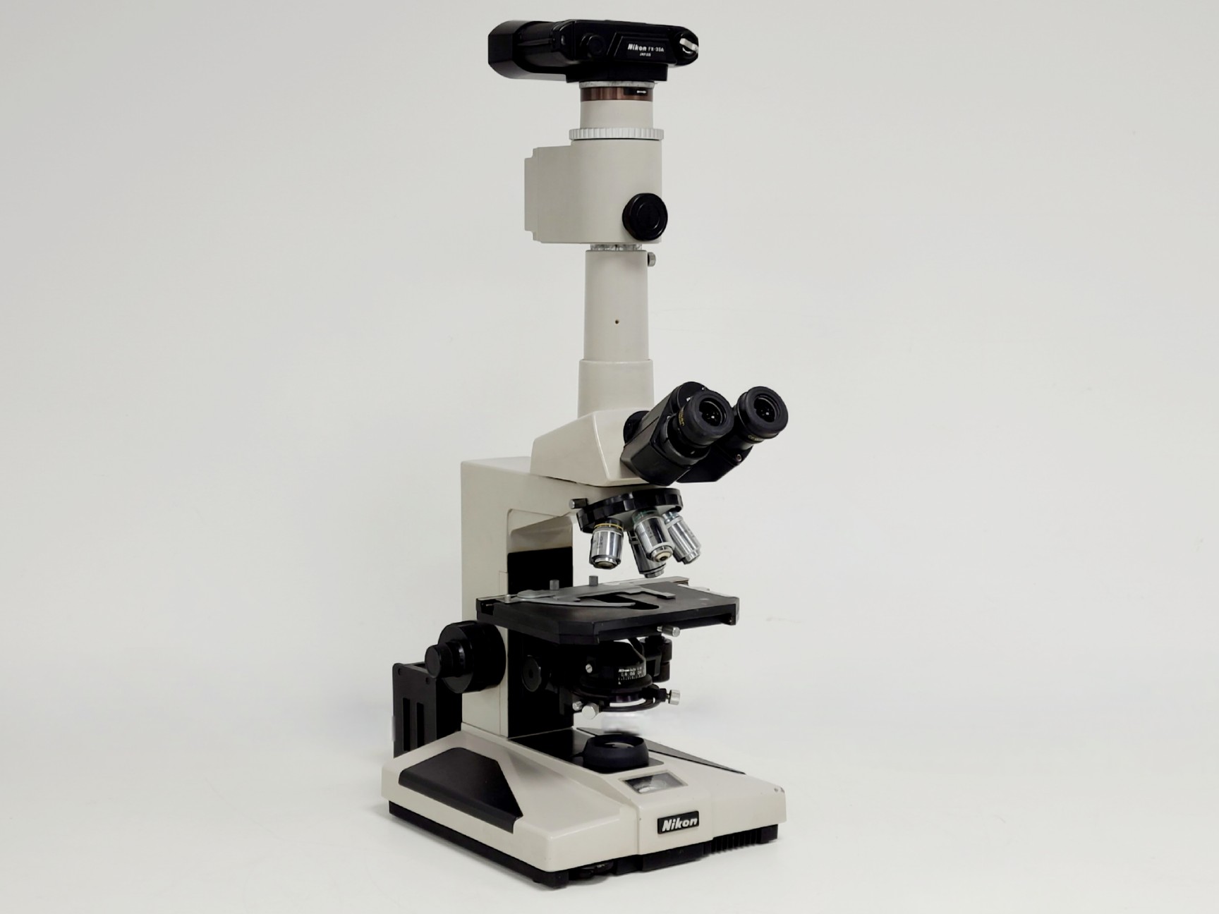 Image of Nikon Optiphot Microscope w/ Microflex HFX-II & FX-35A Attachments