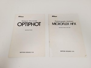 Thumbnail image of Nikon Optiphot Microscope w/ Microflex HFX-II & FX-35A Attachments