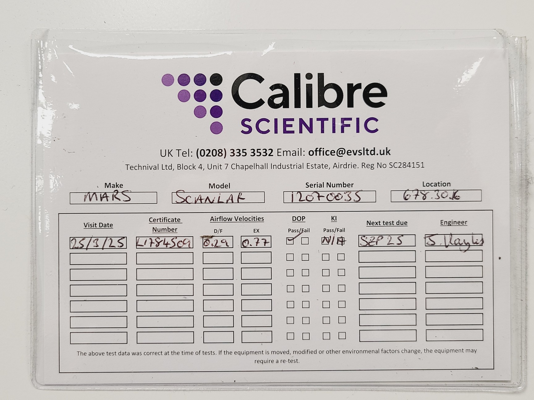 Image of Scanlaf Mars 1200 Class II Biological Safety Cabinet with Stand