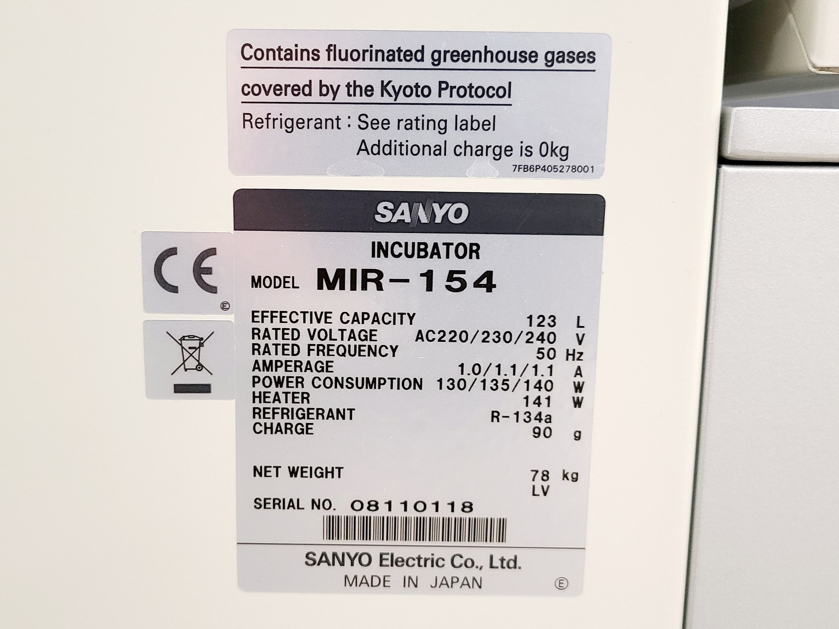 Image of Sanyo MIR-154 Floor Standing Incubator