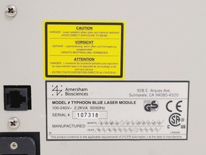 Thumbnail image of Amersham Typhoon 9410 Variable Mode Imager w/ Blue Laser Module 