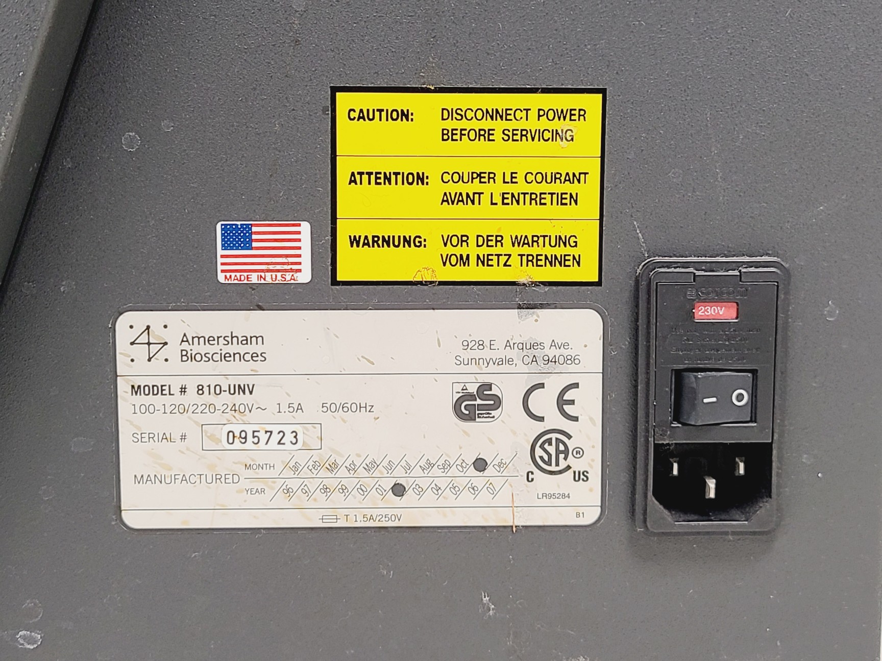 Image of Amersham Typhoon 9410 Variable Mode Imager w/ Blue Laser Module 