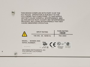 Thumbnail image of Beckman Coulter Biomek 2000 Laboratory Automation Workstation Lab
