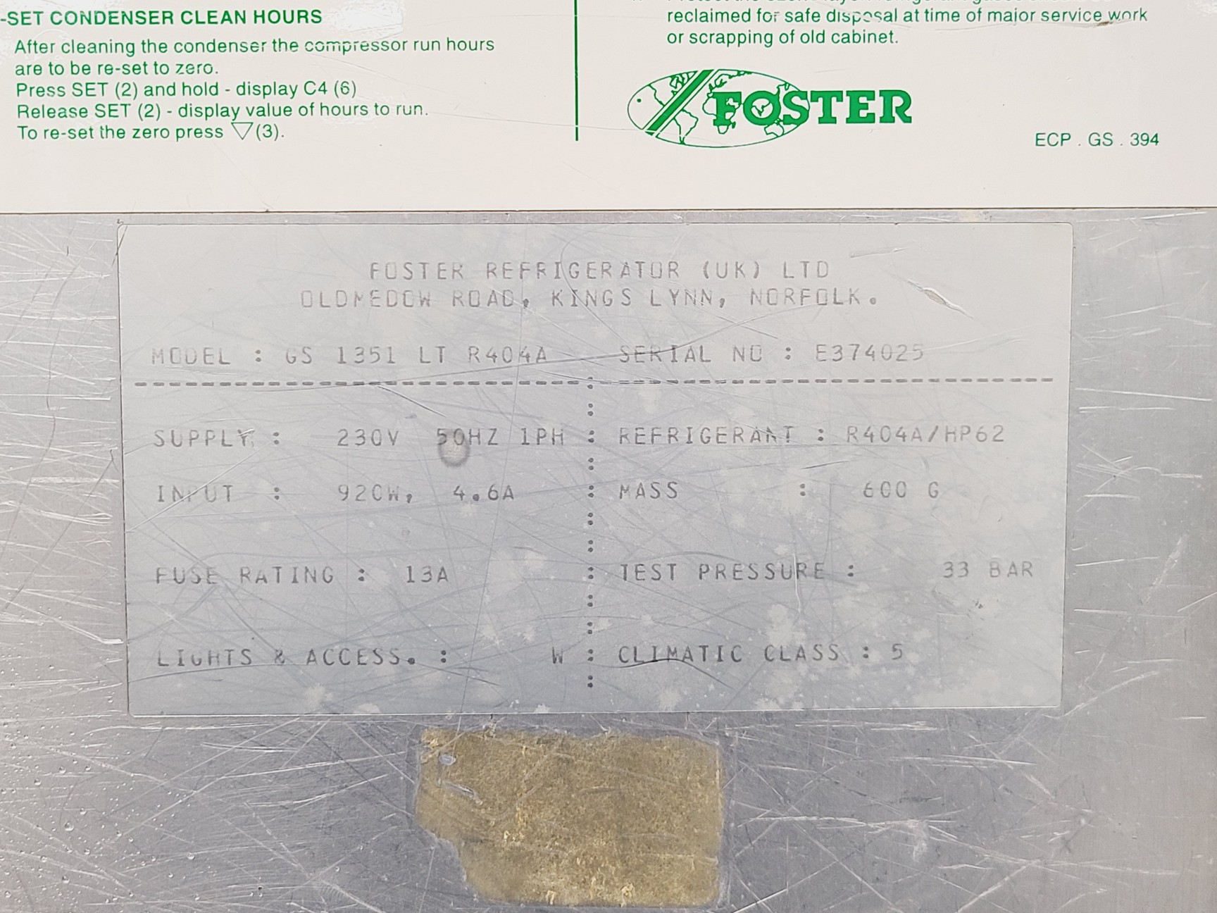 Image of Gastronorm Supra Model GS 1351 LT R404A Freezer