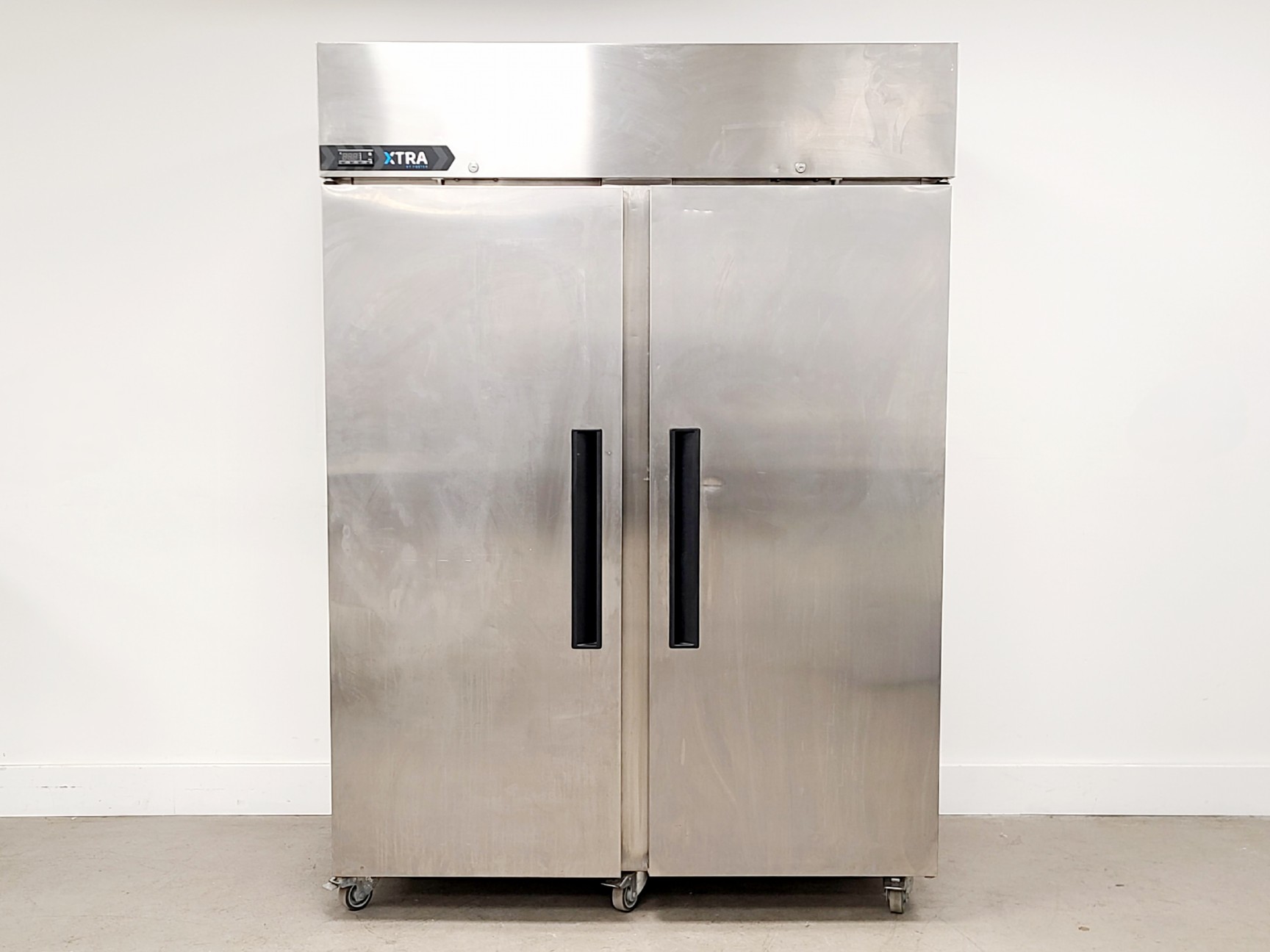 Image of Foster XTRA XR1300L Upright Double Door Stainless Steel Freezer with 22x Trays