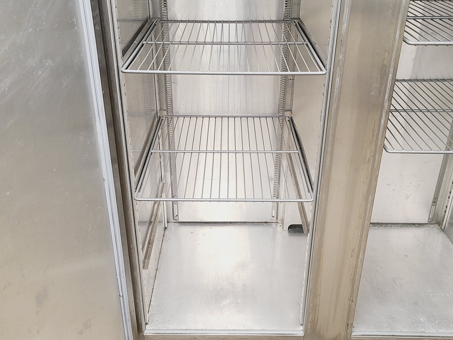 Image of Foster XTRA XR1300L Upright Double Door Stainless Steel Freezer with 22x Trays