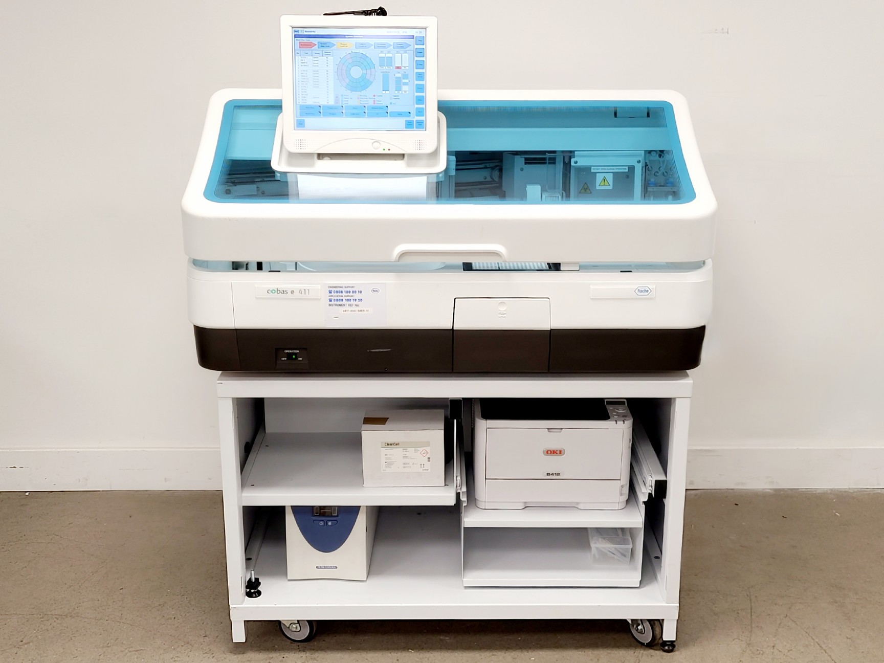 Image of Roche Cobas e 411 Automated Analyser (Disk System) with Stand