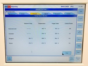 Thumbnail image of Roche Cobas e 411 Automated Analyser (Disk System) with Stand