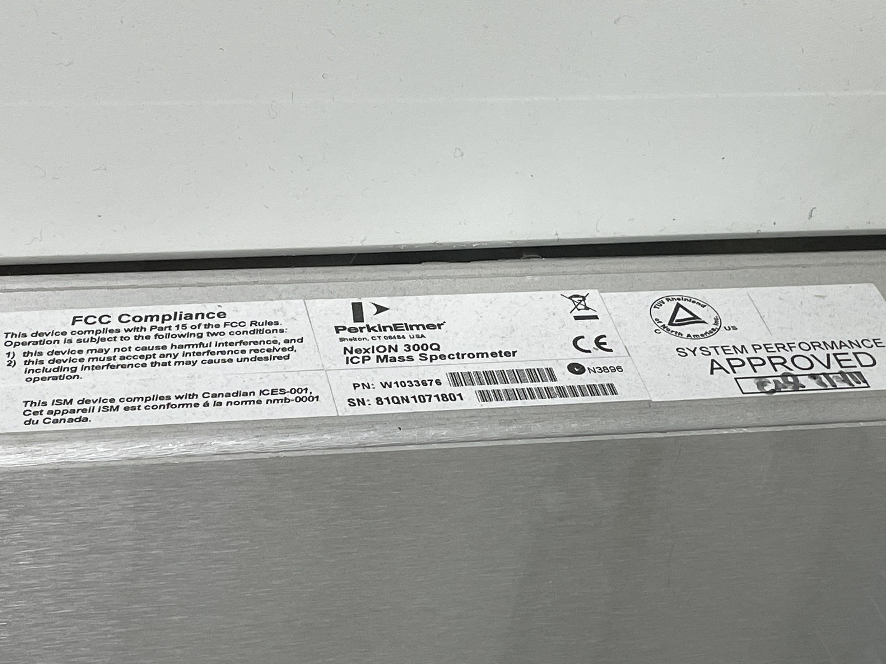 Image of PerkinElmer NexION 300Q ICP-MS with S10 Autosampler, WhisperCool Chiller & SV40B