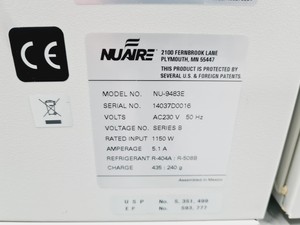 Thumbnail image of Nuaire Model: NU-9483E -86˚c Lab Freezer