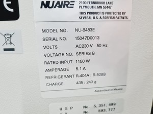 Thumbnail image of Nuaire Model: NU-9483E -86˚c Lab Freezer