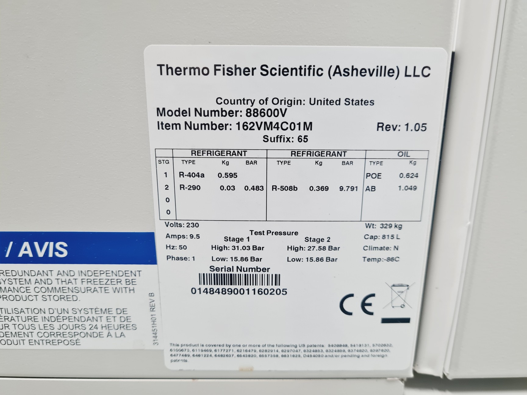 Image of Thermo Scientific Forma 88000 Series Ultra-Low Temperature Freezer