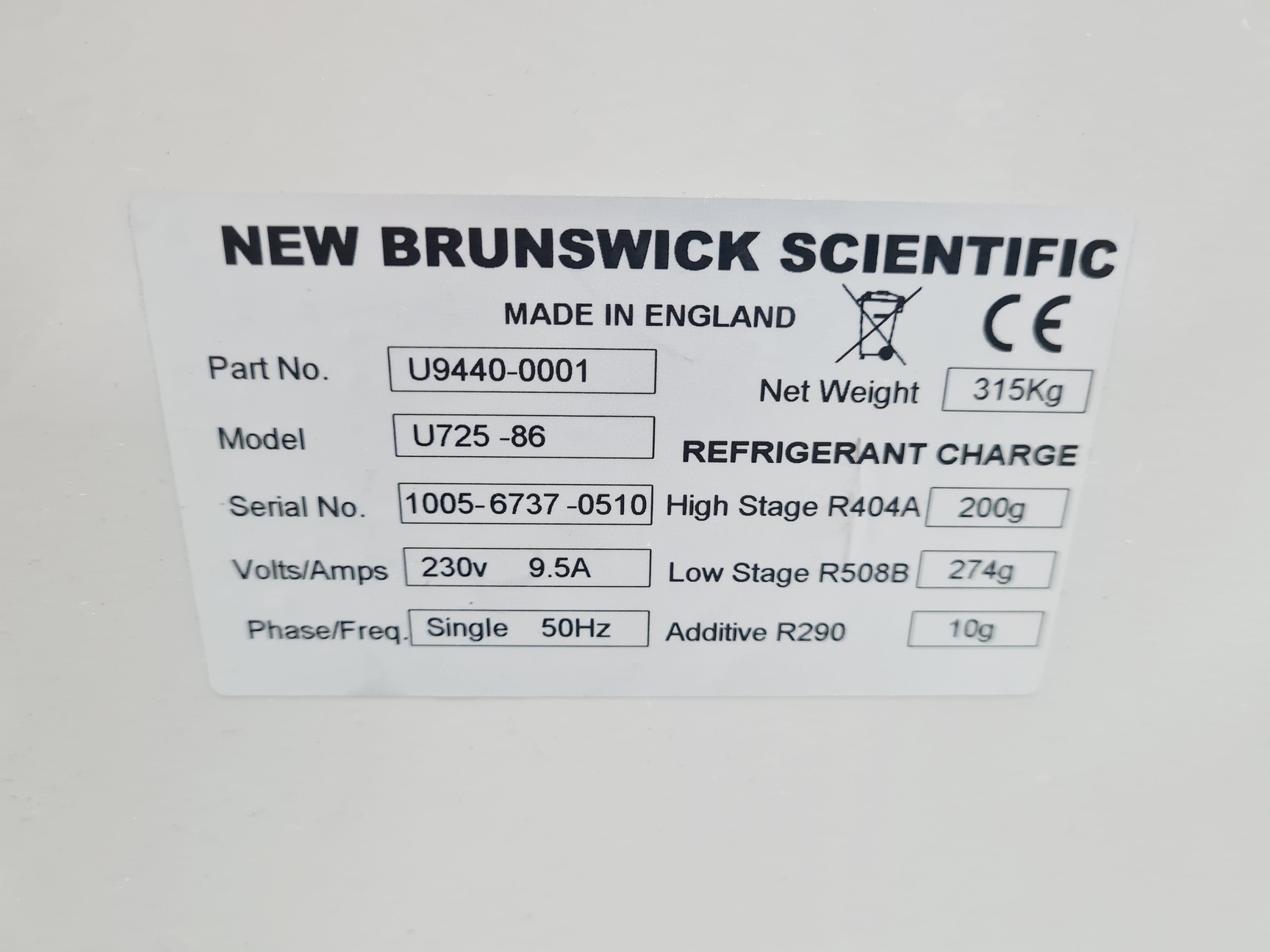Image of New Brunswick Scientific U725 Innova Ultra Low Temperature Freezer