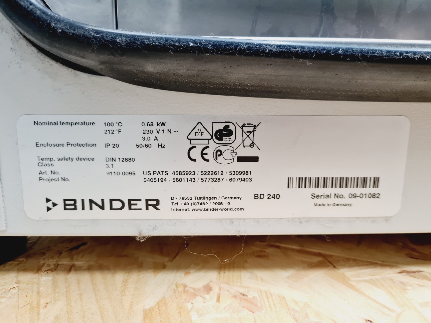 Image of Binder BD 240 Incubator Lab