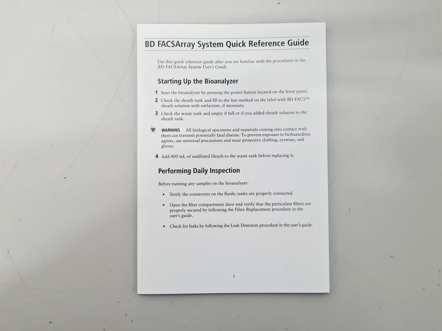 Image of BD FACSAria IIu Cell Sorter System Spares/Repair Lab