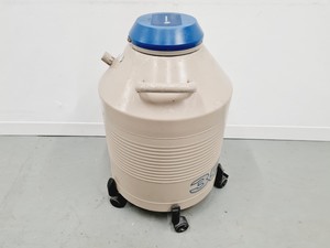 Thumbnail image of Taylor-Wharton 35 VHC Liquid Nitrogen Dewar with wheeled stand