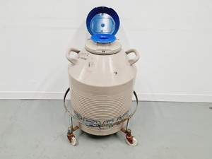 Thumbnail image of Taylor-Wharton 35 VHC Liquid Nitrogen Dewar with wheeled stand