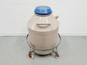 Thumbnail image of Taylor-Wharton 35 VHC Liquid Nitrogen Dewar with wheeled stand